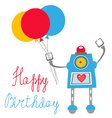 Robot birthday vector image