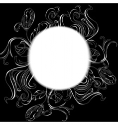 Monochrome floral background Monochrome floral background vector image