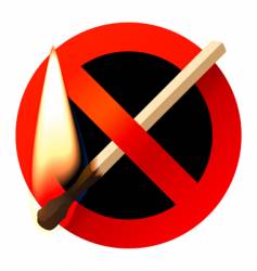 No open fire sign vector image