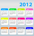 Calendar for 2012 vector image