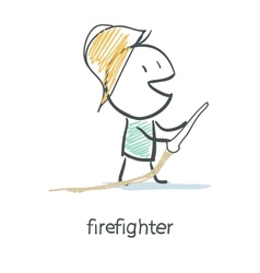 Firefighter vector image