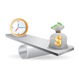 Balance between Time And money vector image