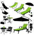 Furniture silhouettes vector image