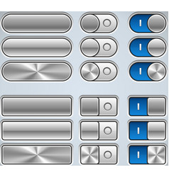 Metal Buttons And Switchers vector image