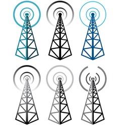 Radio tower symbols vector image