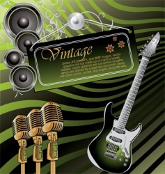 Vintage rock music background Vintage rock music background vector image