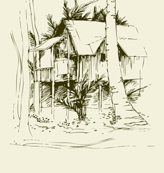 Tai bungalo vector image