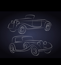 Retro Car Silhouettes vector image