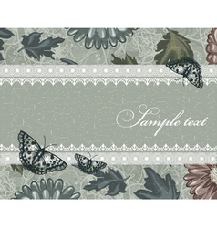 Vintage floral background vector image