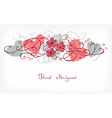 Cute Floral Background Retro Card Cute Floral Background Retro Card vector image