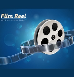 Film reel movie cinema object vector image