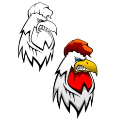 Cock head tattoo vector image