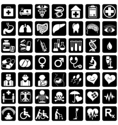 Icons for medicine vector image
