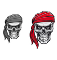 Danger pirate skull Danger pirate skull vector image