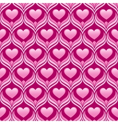 Seamless pattern with hearts vector image