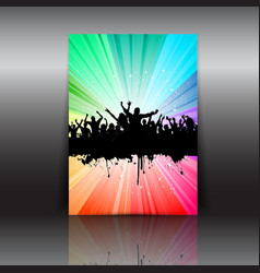 Crowd flyer layout vector image