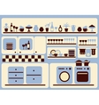 Kitchen ware and home objects set vector image