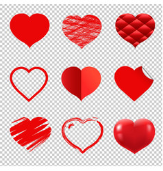 Hearts set Hearts set vector image