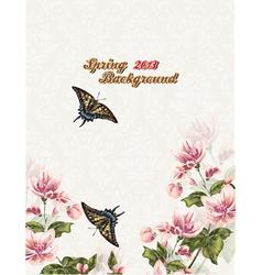 Floral background vector image