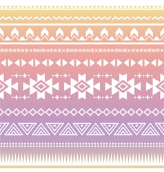Tribal aztec ombre seamless pattern vector image