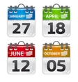 Calendar set vector image