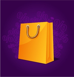 Shopping paper bag empty sale vector image