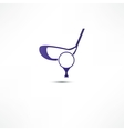 Golf Ball And Putter Icon vector image