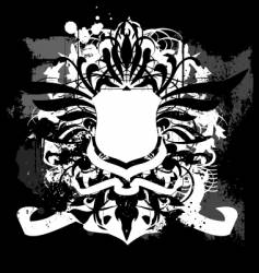 Heraldry grunge shield vector image