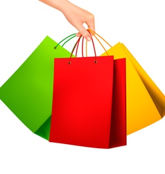 Shopping bags vector image