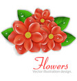 Red flowers vector image