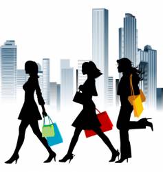 Urban shopping vector image