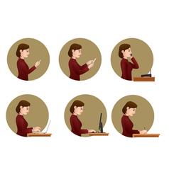 Office activities vector image