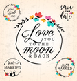 Wedding Design Elements for Invitations vector image