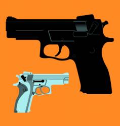 Hand gun vector image
