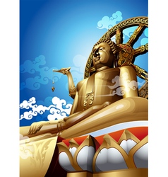 Big buddha vector image