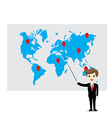 Businessman working vector image