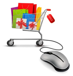 Shopping bags vector image