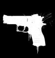Grunge pistol vector image