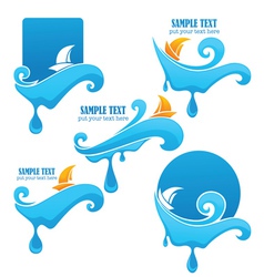 Holiday on water collection of travels vector image