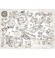 Funny hand drawn doodles vector image