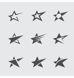 Star icon set vector image