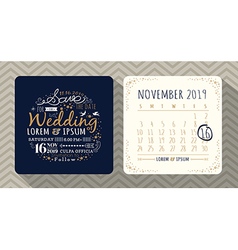 Vintage typography wedding invitation Vintage typography wedding invitation vector image
