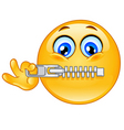 Zipper emoticon vector image