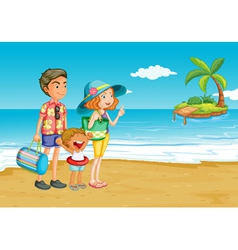Having a picnic vector image