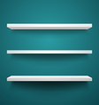 White shelves on wall White shelves on wall vector image