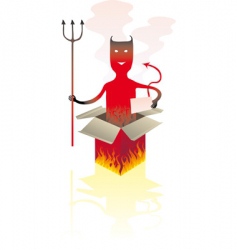 Devil box vector image
