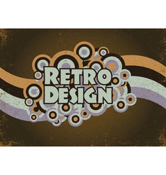 Retro poster vector image