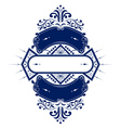 Vintage emblem ribbon vector image