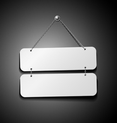 Stainless steel two nameplate vector image