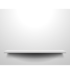 White shelve on wall vector image